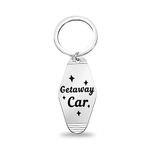 CENWA Getaway Car Motel Keychain Cute Keychains Gifts For Her Fans Gift, Grey, 5.5*2.5