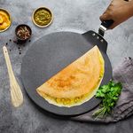 SOLARA Non-Stick Dosa Tawa 30 cm, Premium 3 Layer Greblon Nonstick Coating Dosa Tava, Gas and Induction Compatible, Thick Hindalco Aluminum Circle 4.8 mm, Hard Anodized Dosa Tawa