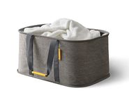 Joseph Joseph Hold-All - Collapsible 35L Washing Laundry Basket Bag, Durable Fabric, Moisture Resistant- Grey