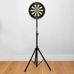 PINPOINT Classic Tour Beginner Dartboard - Training Darts Board for Bar Games | Games Room Accessories | Dart Board with Dartboard Surround or Dartboard Stand (Board + Stand)