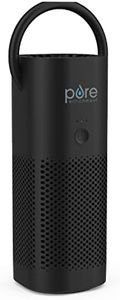 Pure Enrichment PureZone Mini Portable Air Purifier - Cordless True HEPA Filter Cleans Air & Eliminates 99.97% of Dust, Odors, & Allergens Close to You - Cars, School, & Office (Black)