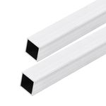 DMiotech 2Pack (30mm x 30mm x 2mm) 6063 Aluminum Square Tube 300mm Length Industry Metal Tubing for Machinery Frame Construction DIY Projects