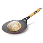 MILTON Pro cook Enameled Coating Cast Iron Cookware I Concave Tawa Non Stick I Rust Proof, No Seasoning I Induction and Gas Stove Friendly I 26 cm | Red