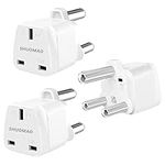 3-PACK UK to South Africa Plug Adapter,SHUOMAO UK to South Africa Travel Adapter Converter Plug,UK Travel Adapter for South Africa,Namibia,Swaziland, Lesotho,Bhutan,Botswana and More(Type M) White