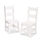 Melissa & Doug Furniture Two Wooden Chairs - White