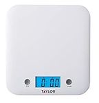 Taylor Precision Products 3879 Taylor 11lb Ultra Thin Digital Kitchen Scale, Plastic, White