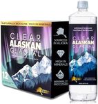 Clear Alaskan Fresh Glacier Water - Naturally Alkaline Glacial Water, rich in Minerals and Electrolytes | 50.72 Fl Oz (1500 ml) - Pack of 12 | Pristine and bottled at the source in BPA-free plastic bottles.
