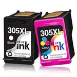 starink 305XL Replacement for HP 305 305XL Ink Cartridges Compatible with HP DeskJet 2700 2710 2720 2724 DeskJet Plus 4110 4120 4130 Envy 6010 6020 6030 Envy Pro 6420 6430(1 Black 1 Color)