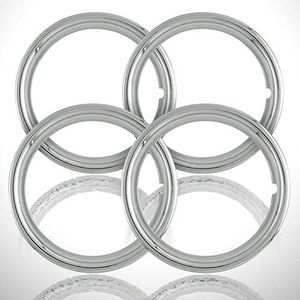 4-pack of 14' Chrome Steel 1 1/2' Deep Wheel Rings