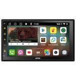 ATOTOT S8MS Double Din Digital Media Receiver, 7 inch QLED Touchscreen Android Car Stereo, 4G+32G, Wireless Android Auto & CarPlay, GPS Tracking, Built-in 4G LTE, Dual Bluetooth, LRV, SCVC, S8G2B74MS