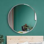 Kohler Essential Round Decorative HD Mirror for Wall 716mm (28") in Glossy Polished Chrome Finish with Silver Coated Glass Corrosion Proof Mirror for Stainless Steel with Elegant and Timeless Design