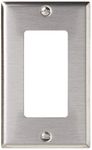 Leviton 84401-40 1-Gang Decora/GFCI Device Decora Wallplate, Device Mount (Stainless Steel)