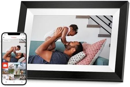 Eptusmey WiFi Digital Picture Frame, Built-in 32GB, 11.5" Digital Photo Frame Implanted App Frameo, Send Photo or Video via Frameo/USB-C/Mcro SD, Great Gift, Black Wood Frame