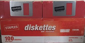 100 Pack Staples Brand Floppy Disks (Diskettes)