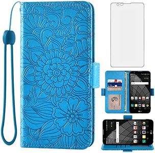 Compatible with LG Stylo 2 2+/Stylus 2 Plus/Stylo2 V 2V Verizon Wallet Case Tempered Glass Screen Protector Card Holder Leather Flip Cell Accessories Phone Cover for G LS775 VS835 Women Men Blue