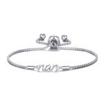 Philip Jones Silver Plated Nan Bracelet Created with Zircondia® Crystals