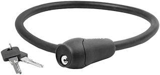 M-Wave Silicone-Covered Bicycle Cable Lock, 2' x 12mm, Black