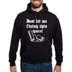 CafePress Wow Quest Hoodie (Dark) Men's Dark Hooded Sweatshirt Hoodie Black