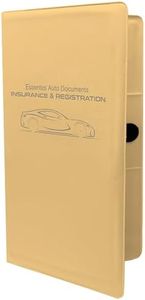 Autostyle Large Car Insurance and Registration Card Holder - Premium Wallet for Important Automobile Documents | (Beige, 100 Pack