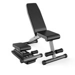 Finer Form 5-in-1 Weight Bench, Adjustable & Foldable for Bench Press, Strength Training and Full Body Workout. Perfect for Dumbbell Sets or an Adjustable Dumbbell Set in Your Home Gym.