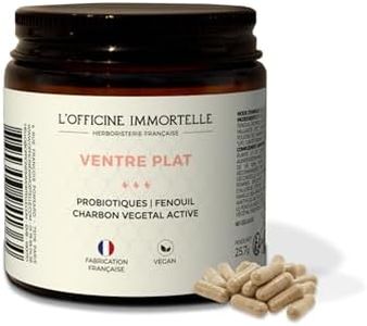 PROBIOTIQUE VENTRE PLAT | Affine votre silhouette | Perte de poids | Bien-être digestif | Anti-ballonnements | Fenouil | Lactobacillus gasseri | Charbon