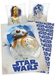 Wild South Shop - Disney Home Star Wars BB8, C3PO, R2D2 Bed Linen 80 x 80 cm + 135 x 200 cm, 100% Cotton