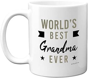 Gifts for Grandma Mug - World's Best Grandma Ever - Birthday Presents for Grandma Granny Grandparents, Perfect Christmas from Grandchildren, 11oz Ceramic Dishwasher Microwave Safe Mugs