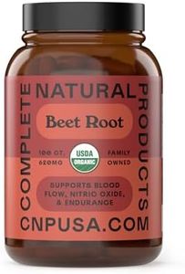 Organic Beet Root Capsules - Made in The USA, Naturally Boost Energy, Stamina, & Nitric Oxide with a Pure Organic Beet Root Supplement
