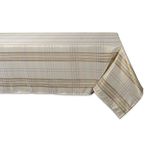 DII Tablecloth, Cream Plaid, 60 x104 Inches