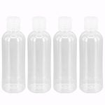 4Pcs Clear Plastic Travel Bottles 100ml Travel Bottles Set for Toiletries Leak Proof Cosmetic Travel Container Refillable Travel Size Bottle Empty Squeeze Bottles for Shampoo Lotion Liquid Conditioner