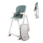 Mobiclinic®, High Chair for Baby, Evolutive, Extra Folding, Convertible into high Chair, Simba, 5-Point Harness, Wheels with Brakes, Double Removable Tray, Washable and Removable Fabric, Adjustable