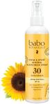 Babo Botanicals Swim & Sport Mineral Sunscreen Spray SPF 30 - Natural Zinc Oxide - Face & Body - For all ages - Dermatologist Tested - Cruelty-Free - Fragrance-Free - Water Resistant