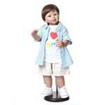 Pinky Reborn 28inch Reborn Toddler Dolls Boy Huge Baby Full Body Hard Vinyl Handmade Datails Real Realistic Age 1 Dress Masterpiece Doll Model Collectible