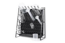 IneVibe Drying Rack for Lab Glassware and Bottles - Laboratory Draining Dryer Stand for Countertop, Space Saving Steel Wire Frame - Station for Baby Feeding Bottle