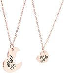 Ankiyabe Matching Grandma Granddaughter Heart Necklace Set Mimi and Mimi's Girl Necklace Gigi Nana Grandma and Me Gift Necklace (Rose Gold Gigi & Gigi's Girl)