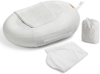 Inflatable Baby Bathtub, NICEMER Infant Bathtub Sink Bather Includes Microfleece Cover 2-in-1 Detachable Swaddle Wings and Storage Bag, Present for 0-6 Months Newborns, Portable Home Travel