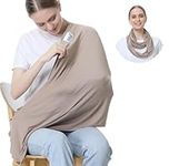 NeoTech care Baby Nursing Cover Breastfeeding Scarf - Soft Fabric - Light Brown