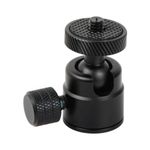 Anseom Tripod Mini Ball Head Mount 360° Swivel Camera Ball Head Support with Removable 1/4" Hot Shoe Adapter Camera Brackets BallHead Stand Support for DSLR Camera Monitor Tripods Monopods Light Stand
