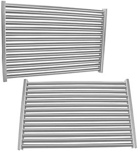 Meyafiny 19.5” Grill Cooking Grates Replacement Parts for Weber Genesis 300 Series E310 E320 S310 S320 S330 E335 EP310 EP320 EP330 Gas Grill Replace Parts 2-Pack 7524 Stainless Steel for Weber Grills