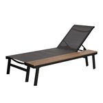 Christopher Knight Home 305145 John Outdoor Mesh and Aluminum Chaise Lounge with Side Table, Gray