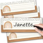 25 Boho Student Desk Name Tags Classroom - Boho Student Name Tags for Desks, Desk Name Plates for Classroom, Classroom Name Tags for Desk, Locker Name Tags for Classroom, Teacher Name Plate for Desk