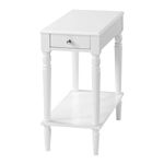 Convenience Concepts French Country No Tools Chairside Table, White