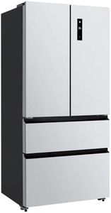 PioneerWorks French Door Refrigerator, 18.8Cu.Ft Large Capacity Kitchen Fridge, Stainless Steel Refrigerators, Digital Temperature Controls, Auto Defrost 4 Door Full Size Counter Depth Refrigerator