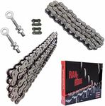 Mini Bike Chain for Coleman Ct200u Ct200u-ex Bt200x Front and Rear Drive Chains and Chain Adjuste Accessories (#420 Chain 42 Link+#420 Chain 90 Link)