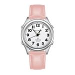 Hearkent Talking Watch for Women-Elderly or Visually Impaired Watches American-Style English Voice Timekeeping Watch-Ideal Gifts for Mother or Sisters., Pink 1