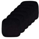 Sweet Home Collection Cushion Memory Foam Chair Pads Honeycomb Nonslip Back Seat Cover 16" x 16" , Black ( Pack Of 6 )