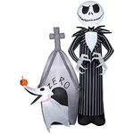 Gemmy Airblown Inflatable Jack and Zero w/House Scene Disney, 5 ft Tall, Multicolored