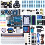 Miuzei Super Starter Kit Compatible with Arduino Projects, with LCD1602 Module, Breadboard, Servo, 9V 1A Power Supply, Sensors, LEDs, Detailed Tutorial MA13