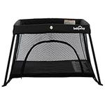 Lightweight Travel Cot + Playpen with Mattress and Carry Bag in Black by Babyway