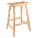 Winsome Wood 24-Inch Saddle Seat Stool, Nat.